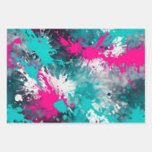 Kleurrijke Splatter Paint Art Wrapping Papiervelle Inpakpapier Vel (Voorkant)