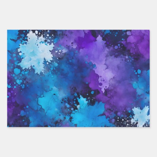 Kleurrijke Splatter Paint Art Wrapping Papiervelle Inpakpapier Vel (Voorkant 3)