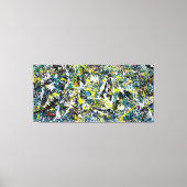 KLEURRIJKE SPLATTER X - Action painting - Abstract Canvas Afdruk (Voorkant)