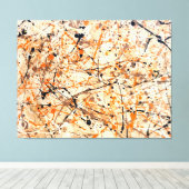 KLEURRIJKE SPLATTER XII - Actie schilderen -Abstra Canvas Afdruk (Insitu (Houten vloer))
