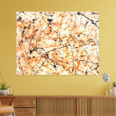 KLEURRIJKE SPLATTER XII - Actie schilderen -Abstra Canvas Afdruk (Insitu (Woonkamer))