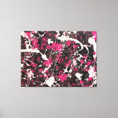 KLEURRIJKE SPLATTER XLI - Actie schilderen -Abstra Canvas Afdruk (Voorkant)