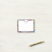 Kleurrijke splatters: abstract ontwerp post-it® notes (Op bureau)