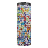 Kleurrijke splatters: abstract ontwerp thermosbeker (Achterkant)