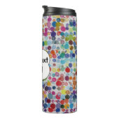 Kleurrijke splatters: abstract ontwerp thermosbeker (Geroteerd rechts)