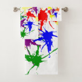 Kleurrijke splatters bad handdoek (Insitu)
