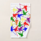 Kleurrijke splatters bad handdoek (Handdoek)