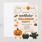 Kleurrijke spookachtige viering kaart (Voorkant / Achterkant)