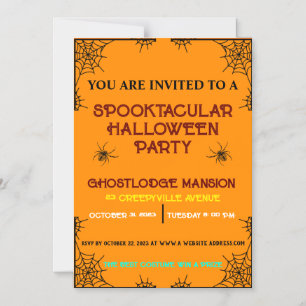 KLEURRIJKE SPOOKTACULAIRE HALLOWEEN PARTY MAGNETISCHE UITNODIGING