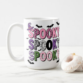 Kleurrijke Spooky Halloween Schattigee Heks Pet & Koffiemok