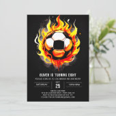 Kleurrijke sport afdrukbare voetbal verjaardag kaart (Staand voorkant)