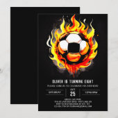 Kleurrijke sport afdrukbare voetbal verjaardag kaart (Voorkant / Achterkant)