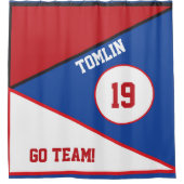 Kleurrijke sport Geïnspireerd douchegordijn (Voorkant)