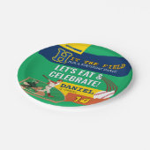 Kleurrijke Sportieve Honkbal Kids Verjaardag Vieri Papieren Bordje (Gekanteld)