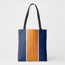 Kleurrijke Sportieve Marine Sinaasappel Witte Vert Tote Bag