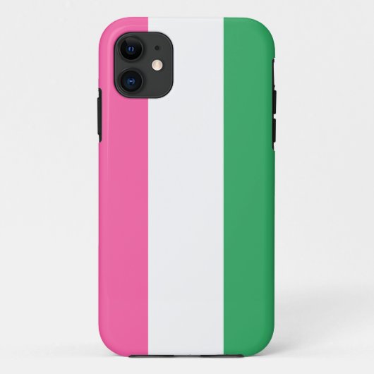 Kleurrijke sportieve roze witte groene verticale s Case-Mate iPhone case (Achterkant)