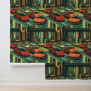 Kleurrijke sportwagen behang voor automotive fans