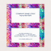 Kleurrijke sprankelende disco glitter visitekaartje (Binnenkant ongevouwen)