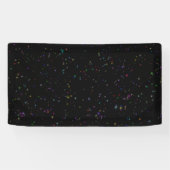 Kleurrijke sprankelende sterren in nachtelijke hem spandoek (Horizontaal)