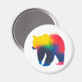 Kleurrijke Spray Paint Beer Silhouet Ronde Magneet (Voorkant / Achterkant)