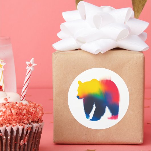 Kleurrijke Spray Paint Beer Silhouette Stickers (Feest)