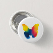 Kleurrijke Spray Paint Butterfly ronde Button (Voorkant /achterkant)