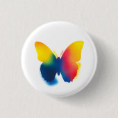 Kleurrijke Spray Paint Butterfly ronde Button (Voorkant)