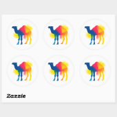 Kleurrijke Spray Paint Camel Silhouette Stickers (Vel)