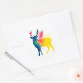 Kleurrijke Spray Paint Deer Silhouette Stickers (Envelop)