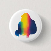 Kleurrijke Spray Paint Gorilla Ronde Button (Voorkant)