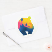 Kleurrijke Spray Paint Panda Silhouette Stickers (Envelop)