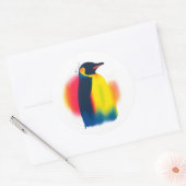 Kleurrijke Spray Paint Penguin Silhouette Stickers (Envelop)