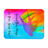 Kleurrijke spreid je vleugels vogelmagneet magneet (Horizontaal)