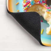 Kleurrijke sprenkels op een donut muismat (Hoek)