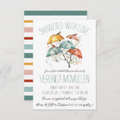 Kleurrijke Spring Birds en Paraplu's Vrijgezellenf Kaart (Voorkant / Achterkant)