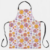 Kleurrijke Spring Floral All-Over Print Schort (Voorkant)
