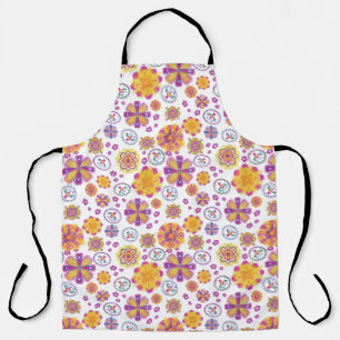 Kleurrijke Spring Floral All-Over Print Schort