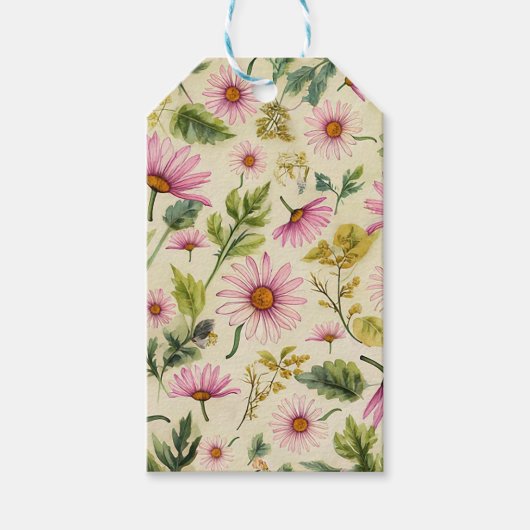 Kleurrijke Spring Floral Baby shower Cadeaulabel (Voorkant)