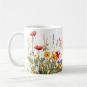 Kleurrijke Spring Flower Waterverf Pattern Koffiemok (Links)