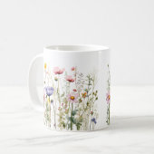 Kleurrijke Spring Flower Waterverf Pattern Koffiemok (Voorkant links)