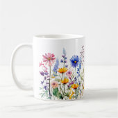 Kleurrijke Spring Flower Waterverf Pattern Koffiemok (Links)