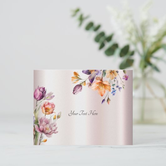 Kleurrijke Spring Flowers Briefkaart (Staand voorkant)