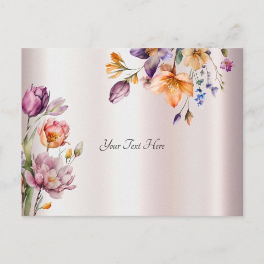 Kleurrijke Spring Flowers Briefkaart (Voorkant)