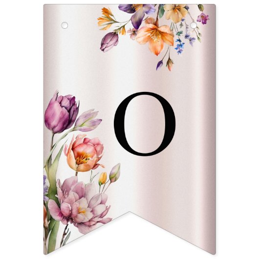 Kleurrijke Spring Flowers Bunting Flag Vlaggetjes (Tweede vlag)