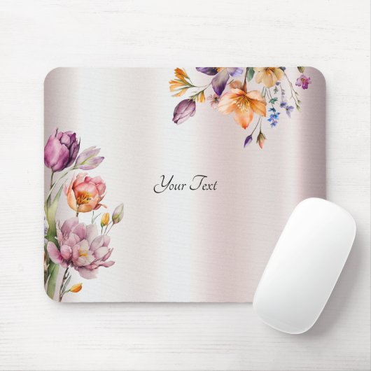 Kleurrijke Spring Flowers Mousepad Muismat (Met muis)