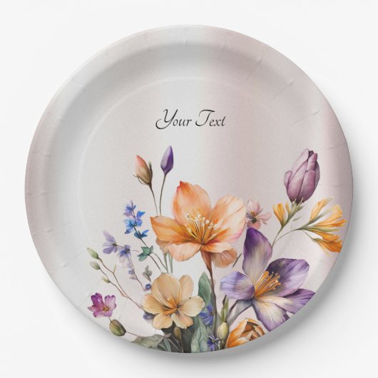 Kleurrijke Spring Flowers Paper Bord (Voorkant)