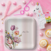 Kleurrijke Spring Flowers Paper Bord (Feest)