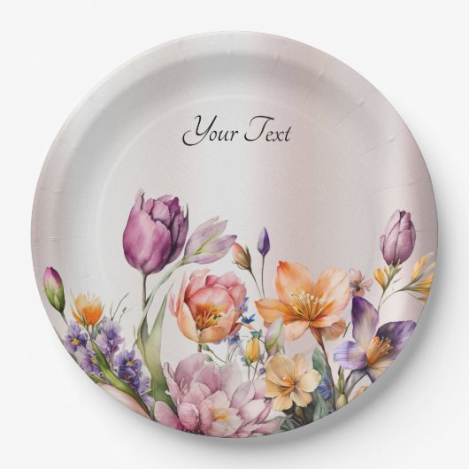 Kleurrijke Spring Flowers Paper Bord (Voorkant)