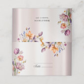 Kleurrijke Spring Flowers Place Card Plaatskaartje (Buitenkant ongevouwen)