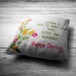 Kleurrijke Spring Flowers Sierkussen